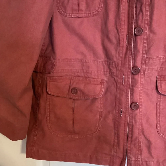 Windriver Classic Outerwear Women's Red Denim Jean Jacket Size XL Pockets - Picture 5 of 16